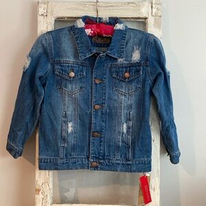 NWT Kid 1234 Distressed Jean Jacket